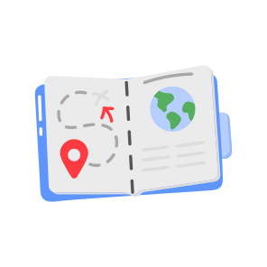 Travel Journal, Map, Route, Direction, Journey icon