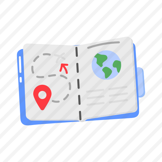 Travel Journal, Map, Route, Direction, Journey preview