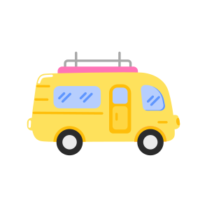 Travel Van, Vehicle, Transport, Journey, Bus icon