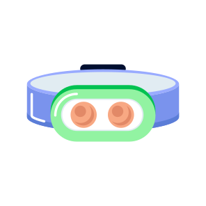 Headband Light, Torch, Illuminance, Headlamp, Flashlight icon