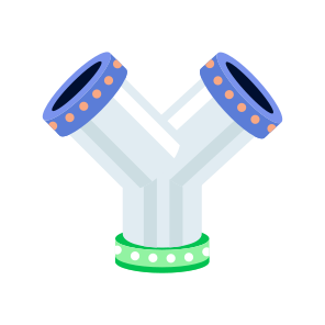 Junction Pipe, Connector, Coupling, Fitting, Jointer icon