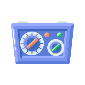 Tester Unit, Meter, Detecting, Monitor, Device icon