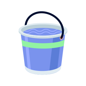 Water Bucket, Pail, Container, Storage, Liquid, icon