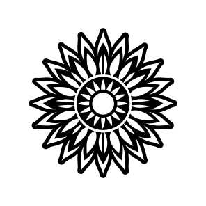 Botanical Flower, Sunflower, Helianthus, Nature, Floral,,icons icon