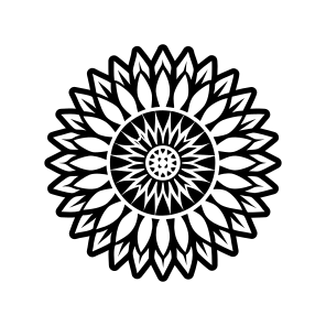 Botanical Flower, Sunflower, Helianthus, Nature, Floral,,vector icon