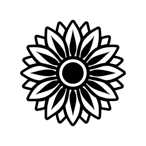 Floral Symbol, Sunflower, Helianthus, Flower, Nature,,icons icon