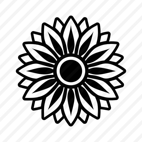 Floral Symbol, Sunflower, Helianthus, Flower, Nature,,icons preview