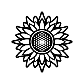 Flower Symbol, Sunflower, Helianthus, Nature, Floral, icon