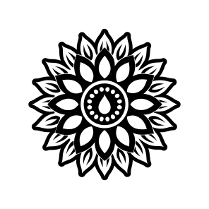Flower Symbol, Sunflower, Helianthus, Nature, Floral,,icons icon