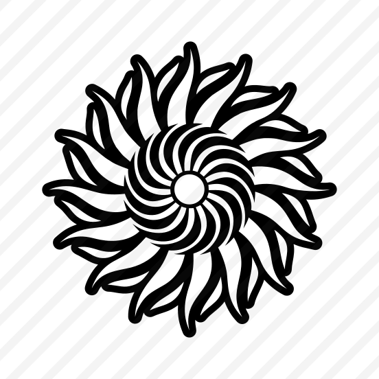 Flower Symbol, Sunflower, Helianthus, Nature, Floral,,vector preview