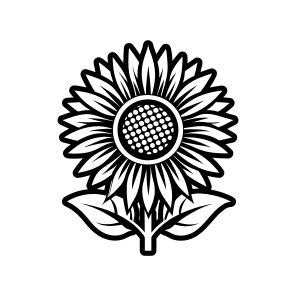 Garden Flower, Sunflower, Helianthus, Floral, Nature,,vector icon