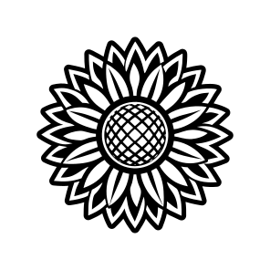 Sunflower, Helianthus, Flower, Nature, Floral,,flat icon