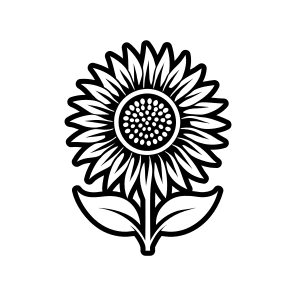 Sunflower Symbol, Helianthus, Flower, Nature, Floral,,vector icon
