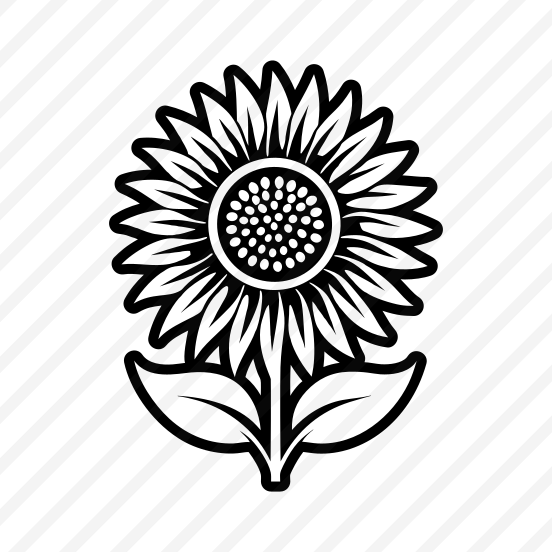 Sunflower Symbol, Helianthus, Flower, Nature, Floral,,vector preview