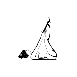 Reclined Twist, Supine, Yoga, Fitness, Workout, icon