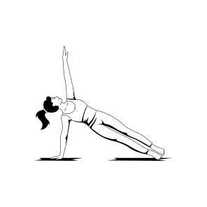 Side Plank, Vasisthasana, Yoga, Fitness, Workout, icon