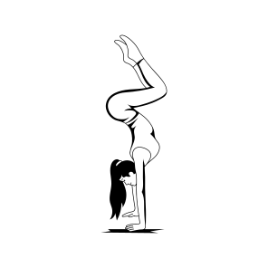Tripod Headstand, Yoga, Fitness, Workout, Exercise, icon