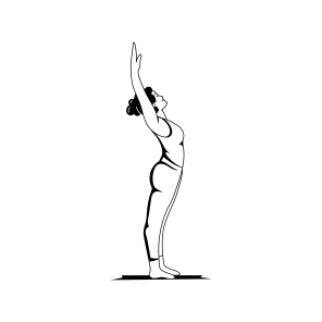 Upward Salute, Yoga, Fitness, Workout, Exercise, icon