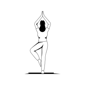 Vrksasana, Standing, Yoga, Fitness, Workout, icon