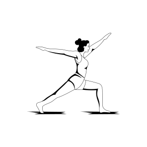 Warrior Flow, Stretch, Yoga, Fitness, Workout, icon