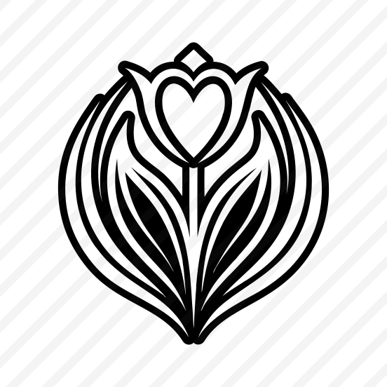 Tulip Symbol, Flower, Nature, Floral, Plant,,simple Icon preview