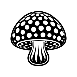 Fungus Logo, Toadstool, Plant, Nature, Botanical,,icons icon
