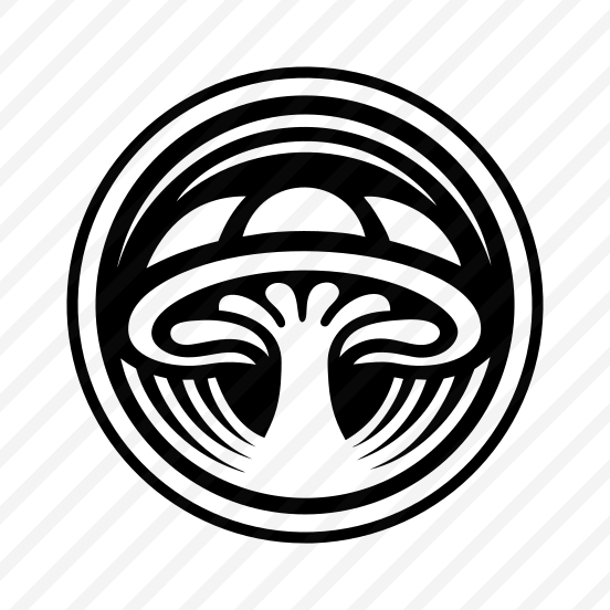 Fungus Symbol, Toadstool, Plant, Nature, Botanical,,flat preview