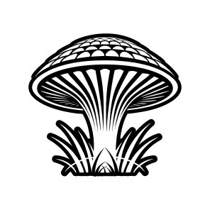 Plant Logo, Toadstool, Mushroom, Nature, Botanical,,simple Icon icon