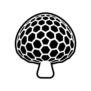 Shiitake Logo, Toadstool, Plant, Nature, Botanical,,flat icon