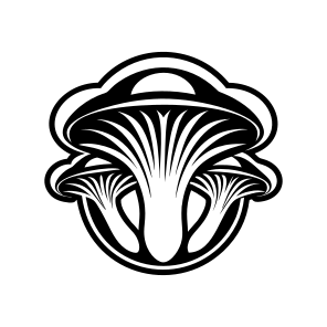 Shiitake Logo, Toadstool, Plant, Nature, Botanical,,icons icon