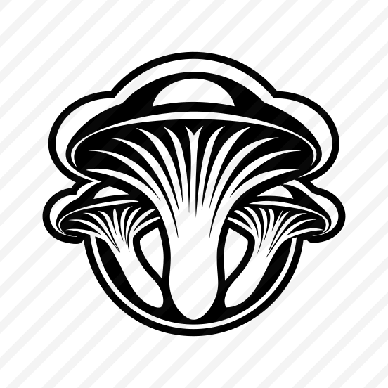 Shiitake Logo, Toadstool, Plant, Nature, Botanical,,icons preview