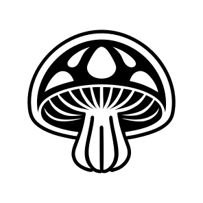 Shiitake Logo, Toadstool, Plant, Nature, Botanical,,simple Icon icon