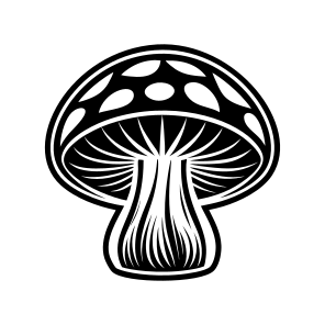 Shiitake Symbol, Toadstool, Plant, Nature, Botanical,,flat icon