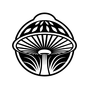 Shiitake Symbol, Toadstool, Plant, Nature, Botanical,,icons icon