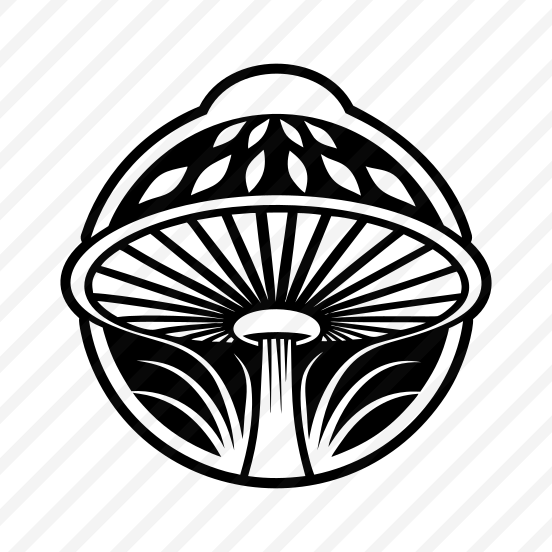 Shiitake Symbol, Toadstool, Plant, Nature, Botanical,,icons preview
