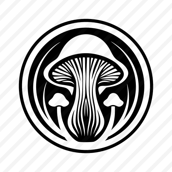 Shiitake Symbol, Toadstool, Plant, Nature, Botanical,,simple Icon preview