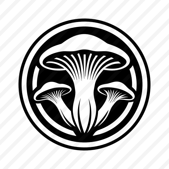 Toadstool Logo, Mushroom, Plant, Nature, Botanical,,flat preview