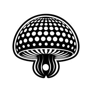 Toadstool Logo, Mushroom, Plant, Nature, Botanical,,icons icon