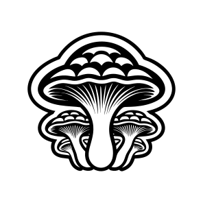 Toadstool Logo, Mushroom, Plant, Nature, Botanical,,simple Icon icon