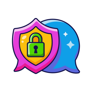 Secure Chat, Prevention, Locked, Privacy, Safety, icon