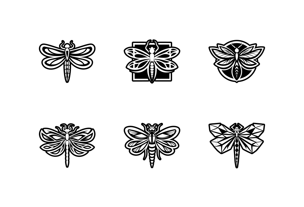 Dragonfly Logo Art Set Large Set Preview