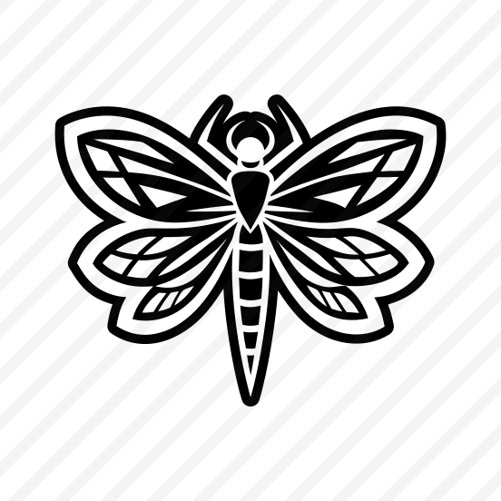 Dragonfly Logo, Nature, Creature, Specie, Darner,flat preview