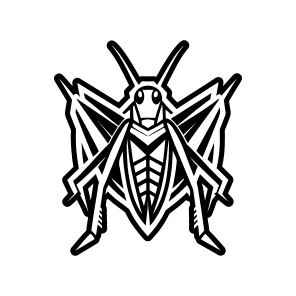 Grasshopper Logo, Nature, Creature, Specie, Insect icon