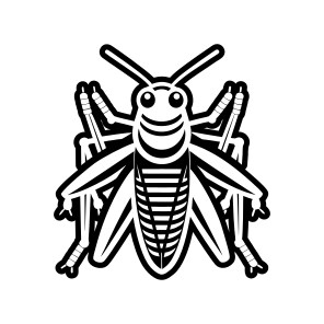 Grasshopper Logo, Nature, Creature, Specie, Insect,flat icon