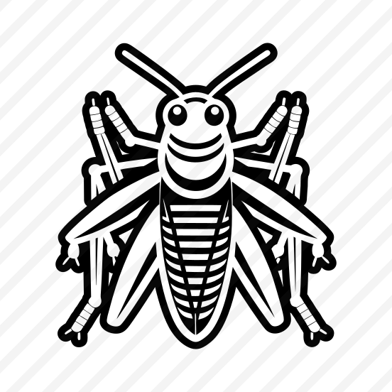 Grasshopper Logo, Nature, Creature, Specie, Insect,flat preview