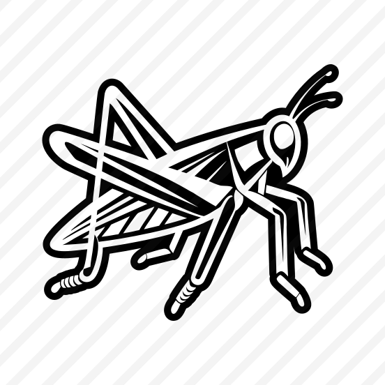 Grasshopper Symbol, Nature, Creature, Specie, Insect,flat preview