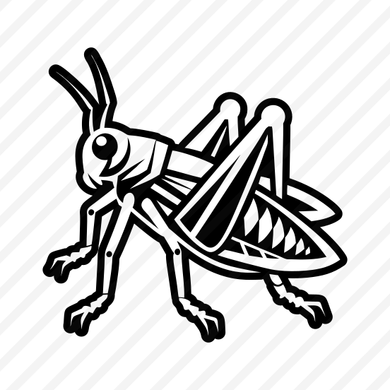 Grasshopper Symbol, Nature, Creature, Specie, Insect,icons preview
