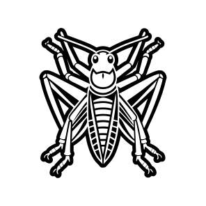 Grasshopper Symbol, Nature, Creature, Specie, Insect,simple Icon icon
