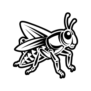 Orthoptera Logo, Nature, Creature, Specie, Insect,flat icon