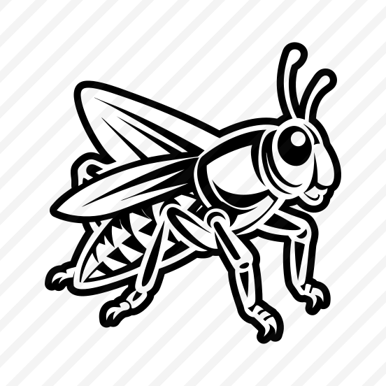 Orthoptera Logo, Nature, Creature, Specie, Insect,flat preview